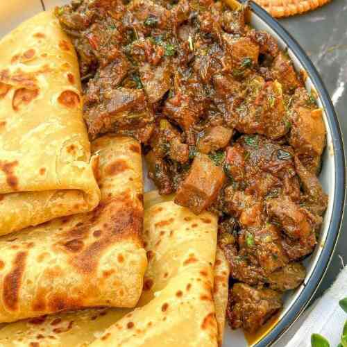 Fried Liver + Chapati